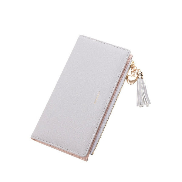 2019 Tassel Wallet Women Long Cute Wallet Leather Tassel Women Wallets Zipper Portefeuille Female Purse Clutch Cartera Mujer
