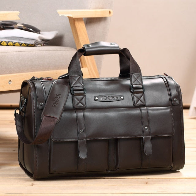 Real COW leather men's travel bag large capacity business bag Handbag fashion design genuine leather weekend duffle handbag