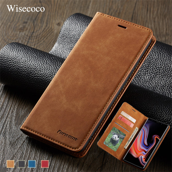Leather Flip Case for Samsung Galaxy Note 9 S10 S9 S8 J4 J6 Plus A6 A7 A8 2018 A30 A40 A50 A60 A70 A80 A90 Magnetic Wallet Cover
