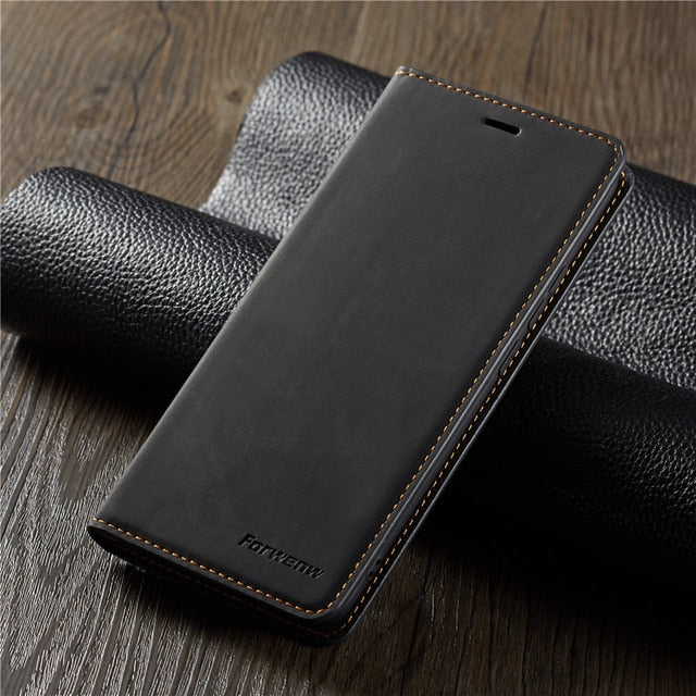 Leather Flip Case for Samsung Galaxy Note 9 S10 S9 S8 J4 J6 Plus A6 A7 A8 2018 A30 A40 A50 A60 A70 A80 A90 Magnetic Wallet Cover