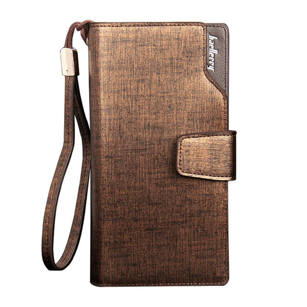 Baellerry 2017 Luxury Brand Men Wallets Long Men Purse Wallet Male Clutch Leather Zipper Wallet Men Business Male Wallet Coin