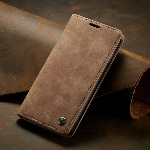 CaseMe Retro Case For Samsung Galaxy A50 A30 A70 A40 A80 A20e M10 M20 S7 S7edge S8 S9 Note10 Plus Flip Leather Wallet Cover Case