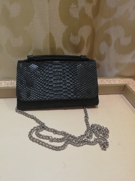 Crocodile Pattern Genuine Leather Handbags Designer Chain Shoulder Bag Square Women Crossbody Bags Clutch Bag Dropship
