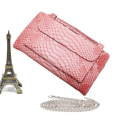 Crocodile Pattern Genuine Leather Handbags Designer Chain Shoulder Bag Square Women Crossbody Bags Clutch Bag Dropship