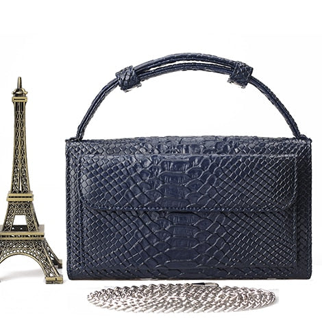Crocodile Pattern Genuine Leather Handbags Designer Chain Shoulder Bag Square Women Crossbody Bags Clutch Bag Dropship