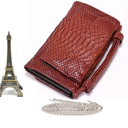 Crocodile Pattern Genuine Leather Handbags Designer Chain Shoulder Bag Square Women Crossbody Bags Clutch Bag Dropship