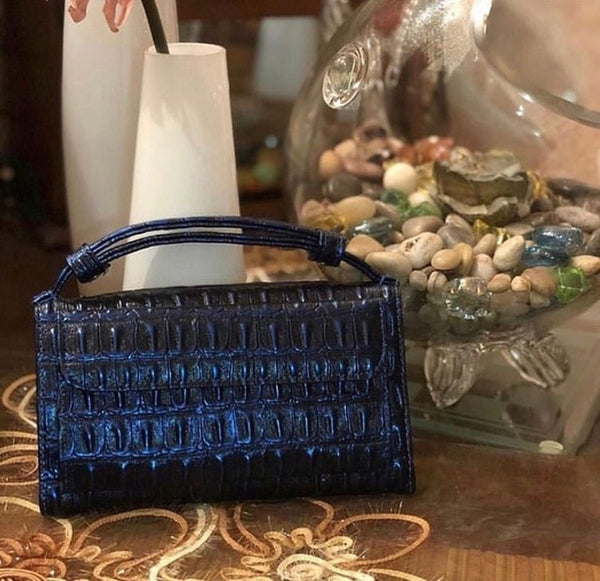 Crocodile Pattern Genuine Leather Handbags Designer Chain Shoulder Bag Square Women Crossbody Bags Clutch Bag Dropship