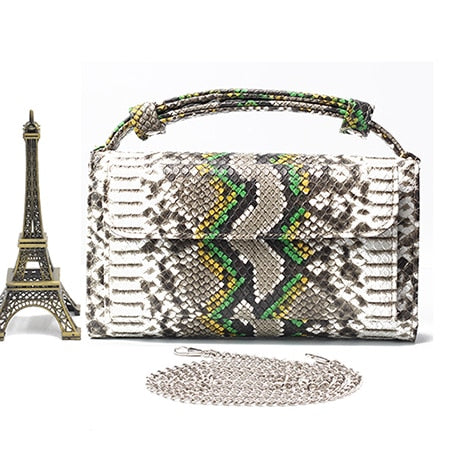 Crocodile Pattern Genuine Leather Handbags Designer Chain Shoulder Bag Square Women Crossbody Bags Clutch Bag Dropship