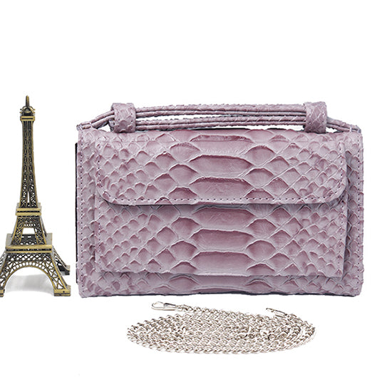 Crocodile Pattern Genuine Leather Handbags Designer Chain Shoulder Bag Square Women Crossbody Bags Clutch Bag Dropship