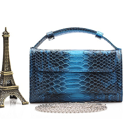 Crocodile Pattern Genuine Leather Handbags Designer Chain Shoulder Bag Square Women Crossbody Bags Clutch Bag Dropship