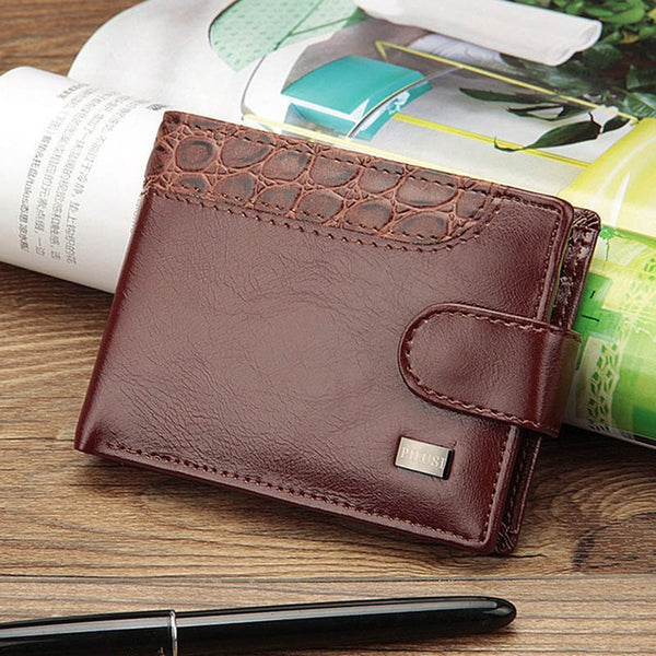 Baellerry Leather Vintage Men Wallets Coin Pocket Hasp Small Wallet Men Purse Card Holder Male Clutch Money Bag Carteira W066