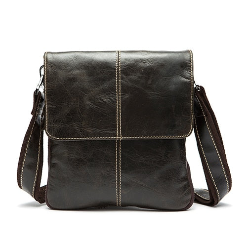MVA Men's shoulder bag for men oil leather small Messenger bag men's genuine leather crossbody/males bags for men handbag  8006
