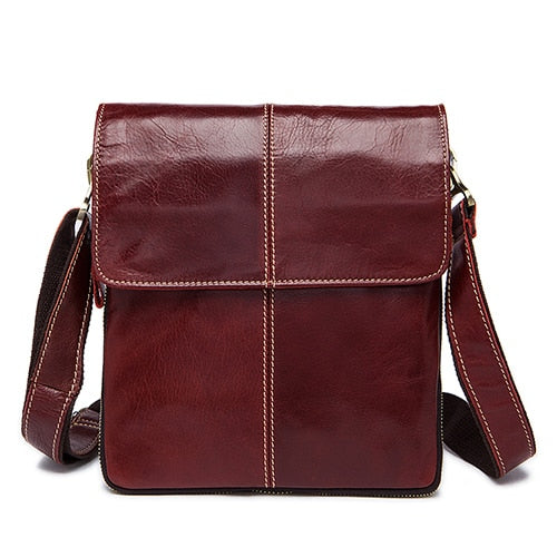 MVA Men's shoulder bag for men oil leather small Messenger bag men's genuine leather crossbody/males bags for men handbag  8006