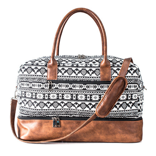Mealivos 2017 Fashion Canvas Large Weekend Bag Overnight Travel bag Carry On Duffel with Shoe Pouch Duffel  weekender Bags