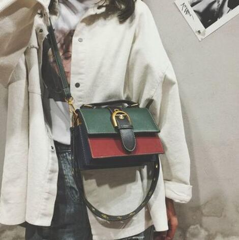 Bags for Women 2018 Fashion New Quality PU Leather Women bag Hit color Portable Shoulder Messenger Bag Travel Tote Crossbody bag