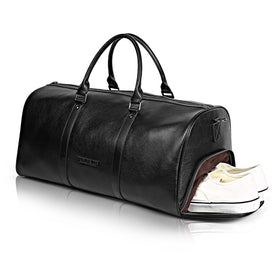 BOSTANTEN Big Large Genuine Leather Men Travel Bags Overnight Duffel Bag Weekend Travel Huge Tote Bags Crossbody Travel Bags