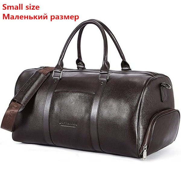BOSTANTEN Big Large Genuine Leather Men Travel Bags Overnight Duffel Bag Weekend Travel Huge Tote Bags Crossbody Travel Bags