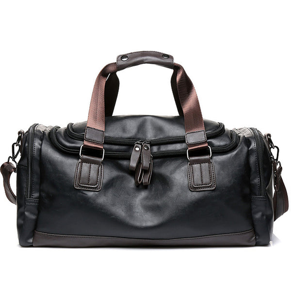 Luxury Brand Travel Bag Leather Casual Men Handbag Big Tote Large Capacity Weekend Luggage Duffle Bag Male Black Shoulder Bags