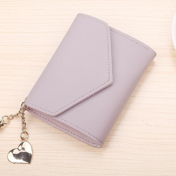 2018 Fashion Tassel Women Wallet for Credit Cards Small Luxury Brand Leather Short Womens Wallets and Purses Carteira Feminina
