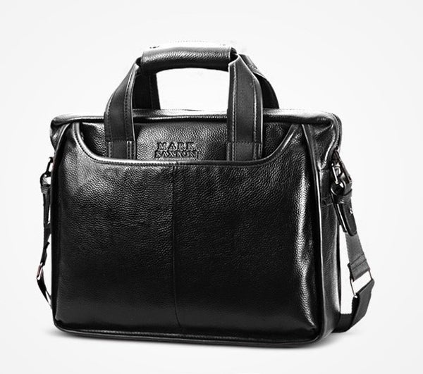 2019 New Fashion cowhide male commercial briefcase /Real Leather vintage men's messenger bag/casual Natural Cowskin Business bag