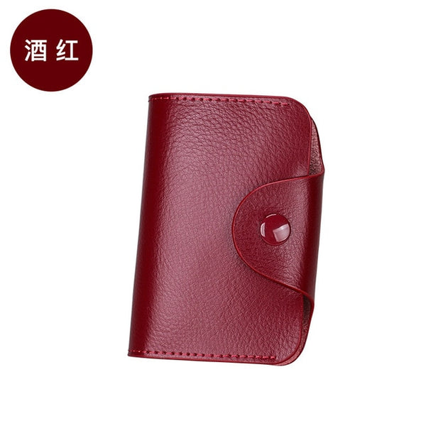 Genuine Leather card holder Unisex credit card holder Wallet Bank Credit Card Case ID Holders Women cardholder porte carte