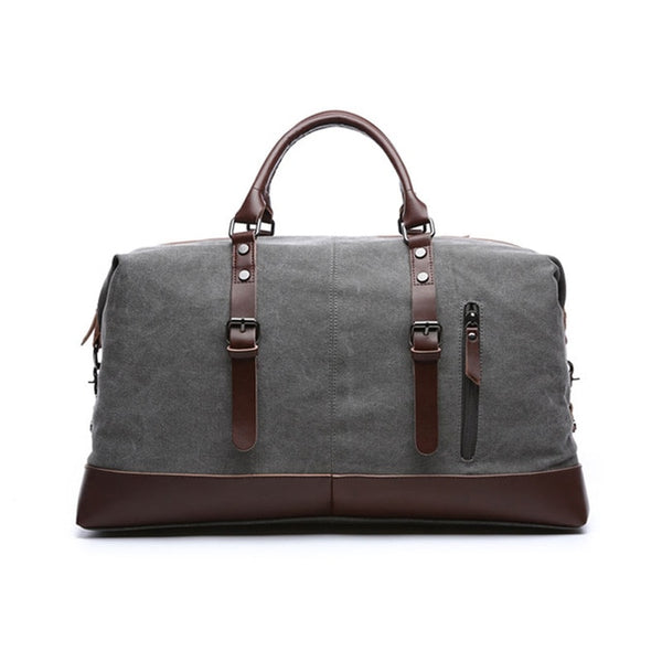 Scione Canvas Leather Men Travel Bags Carry on Luggage Bag Men Duffel Bags Travel Tote Large Weekend Bag Overnight Male Handbag