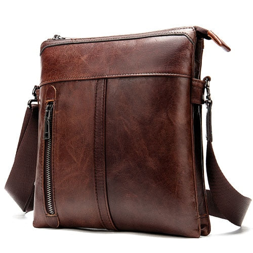 WESTAL Messenger Bag Men's Genuine Leather shoulder bag for men leather fashion Small Flap male Crossbody Bags handbags 1023