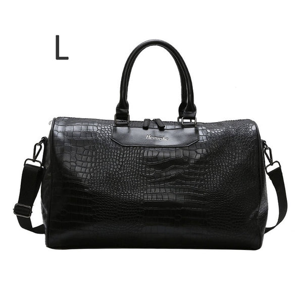 Women Fitness Gym Bag Alligator PU Leather Male Training Handbags Lady Travel Weekend Luggage Large Capacity Sac De Sport XA75D