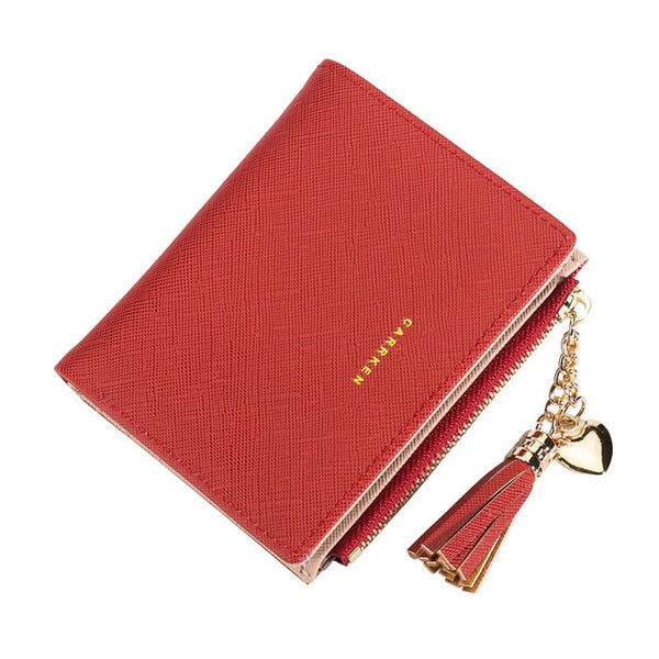 2018 Tassel Women Wallet Small Cute Wallet Women Short Leather Women Wallets Zipper Purses Portefeuille Female Purse Clutch