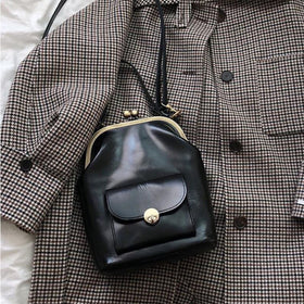 Vintage Fashion Clip Women's Bag PU Leather Shoulder Crossbody Designer Brand Women Handbags Totes Clutch Purse Bolsa Mujer 2019