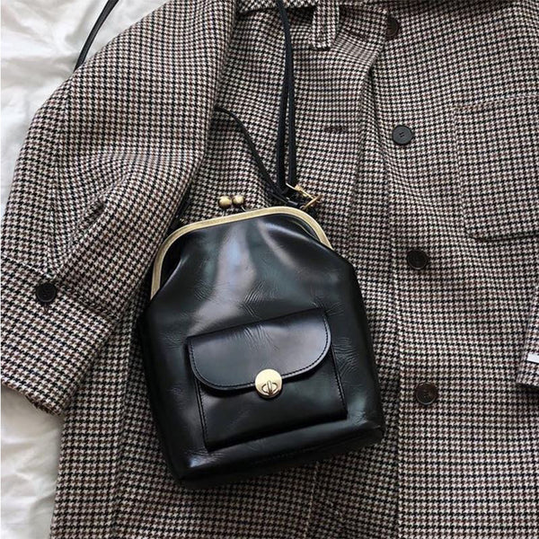 Vintage Fashion Clip Women's Bag PU Leather Shoulder Crossbody Designer Brand Women Handbags Totes Clutch Purse Bolsa Mujer 2019