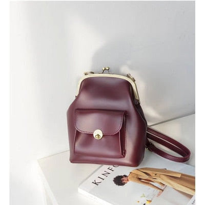 Vintage Fashion Clip Women's Bag PU Leather Shoulder Crossbody Designer Brand Women Handbags Totes Clutch Purse Bolsa Mujer 2019